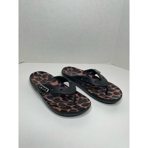 Crocs Flip Flops Classic Animal Remix Thong Comfort Adult Unisex Slip-on Sandals - Picture 1 of 7
